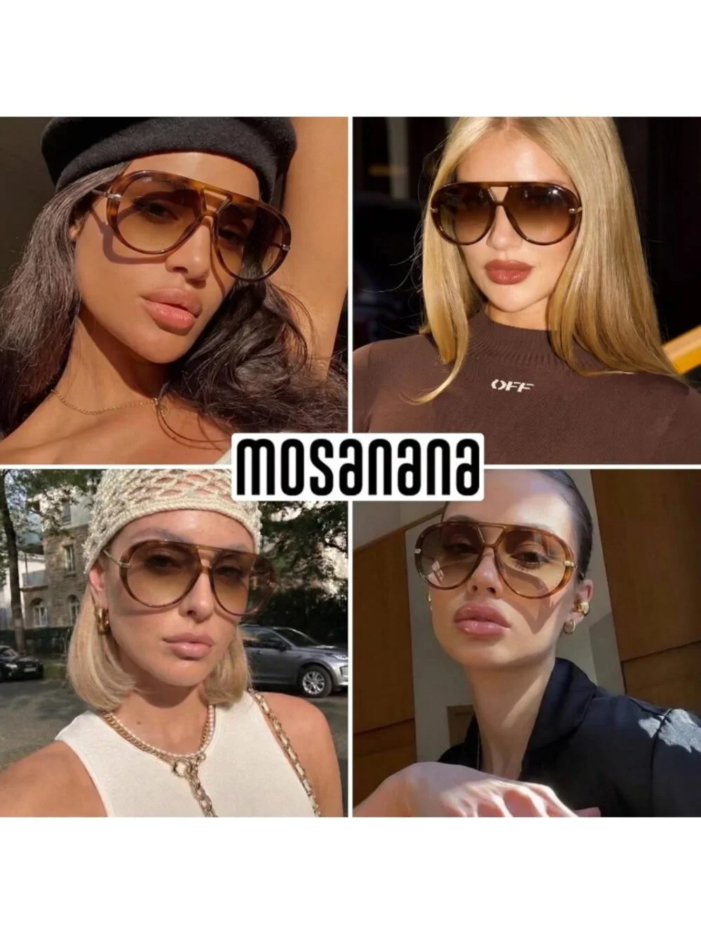 Trendy Oversized Retro Aviator Sunglasses for Women | 70s-Inspired, UV400